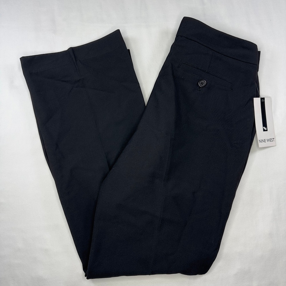 Nine West Dress Pants Womens 10 Black Slacks Bootcut